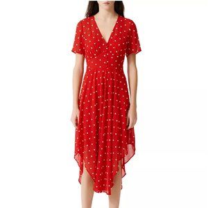 Maje bohemian romantic Crepe Dress Rouge 36